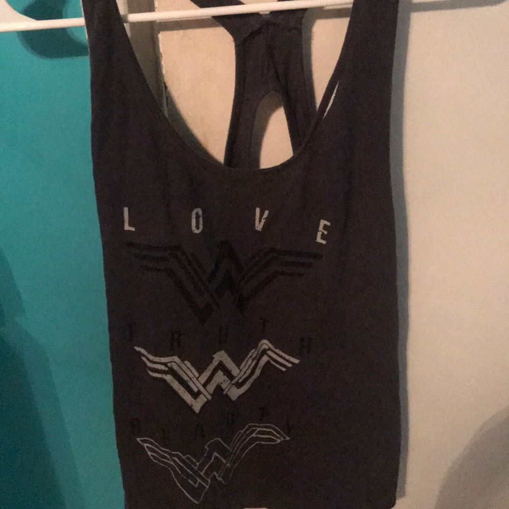 Gray Wonder Woman workout shirt